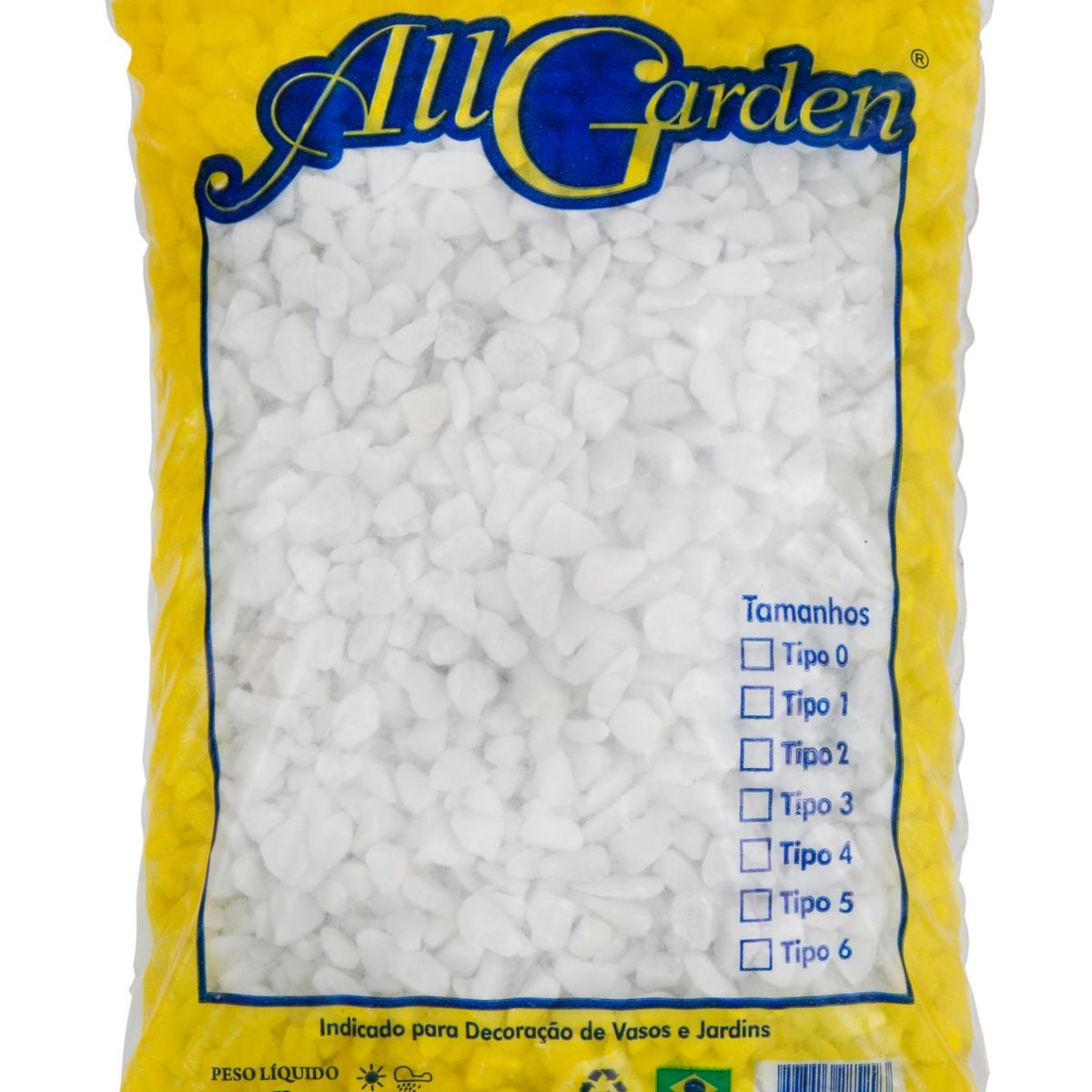 Pedras Seixo para Decoração tipo 02 saco 15Kg, marca All Garden - Foto Principal