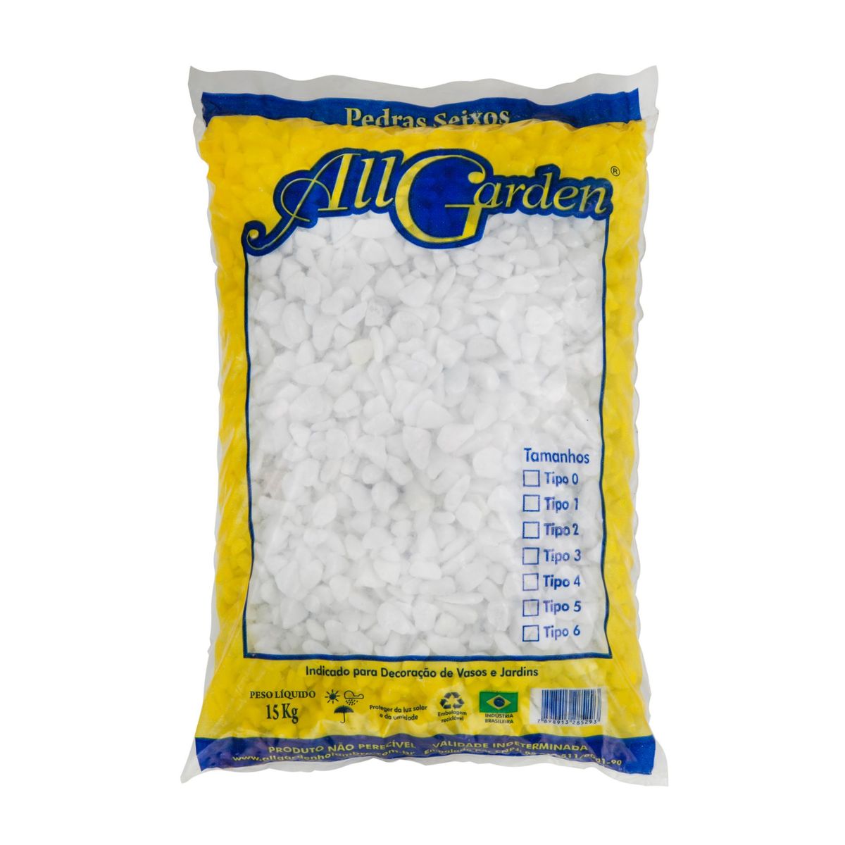 Pedras Seixo para Decoração tipo 02 saco 15Kg, marca All Garden - Foto Principal