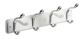 Suporte Com 4 Ganchos De Metal Yok Lyra, Branco, 10X32X10cm