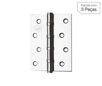 Dobradia Cromo Acetinado de Ao para Porta 3x2,5 