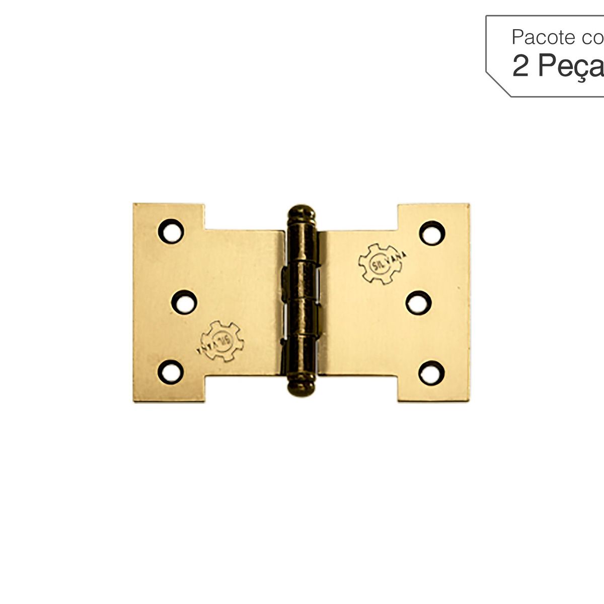 Dobradiça Oxidado de Aço para Porta 3,5 " Modelo 840 2 peças, marca Silvana - Foto Principal