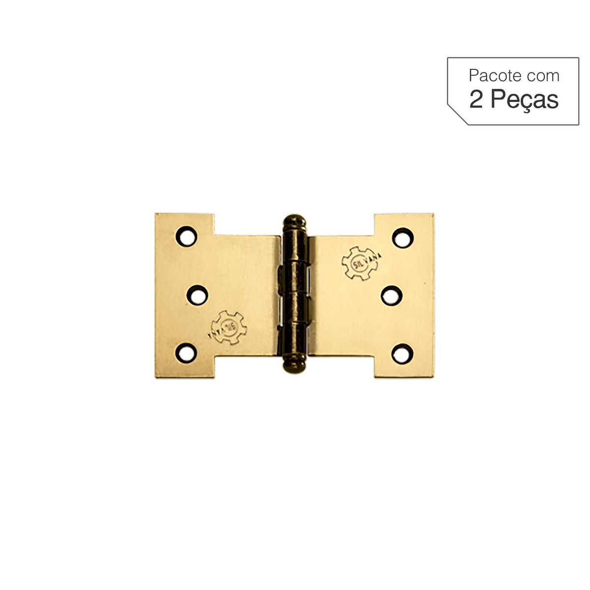 Dobradiça Oxidado de Aço para Porta 3,5 " Modelo 840 2 peças, marca Silvana - Foto Principal