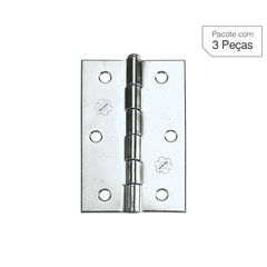 Dobradiça Zincado de Aço para Porta 2 " Modelo 850 3 peças