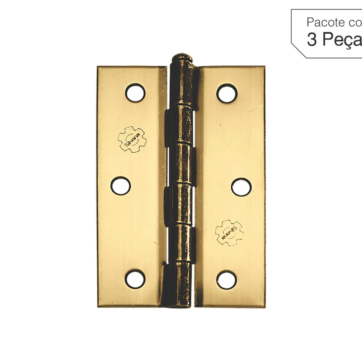 Dobradiça Oxidado de Aço para Porta 2,5 " Modelo 850 3 peças, marca Lafonte - Foto Principal
