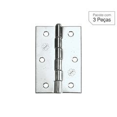 Dobradiça Zincado de Aço para Porta 2,5 " Modelo 850 3 peças