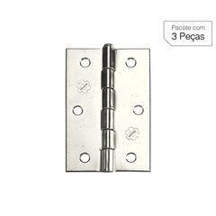 Dobradiça Niquelado de Aço para Porta 3 " Modelo 850 3 peças