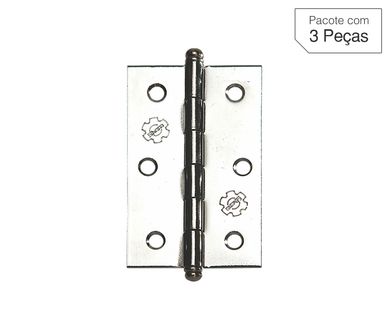 Dobradia Cromado de Ao para Porta 3,5x3 