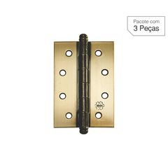 Dobradiça Oxidado de Aço para Porta 3,5x3 " Modelo 880 3 peças