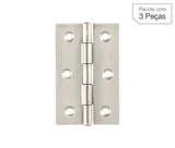 Dobradiça Escovado de Inox para Porta 2 " Modelo 883 3 peças