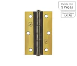Dobradiça Oxidado de Aço para Porta 3,5x2.1/4 " Modelo 888 3 peças Lafonte