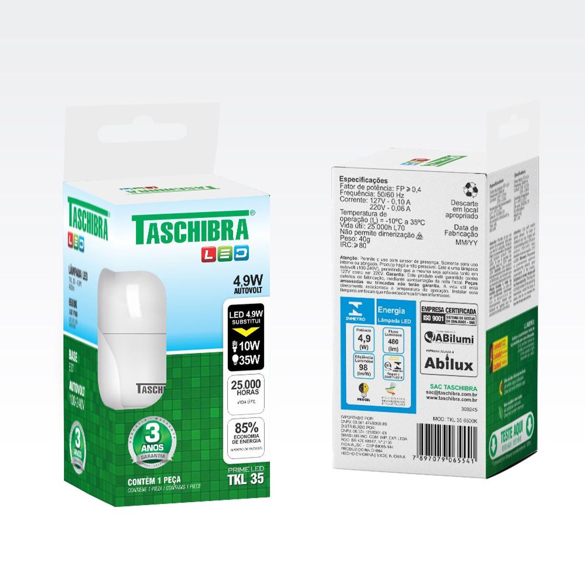 Lâmpada Led TKL 35 4,9W E27 6500K Taschibra, marca Taschibra - Foto 2
