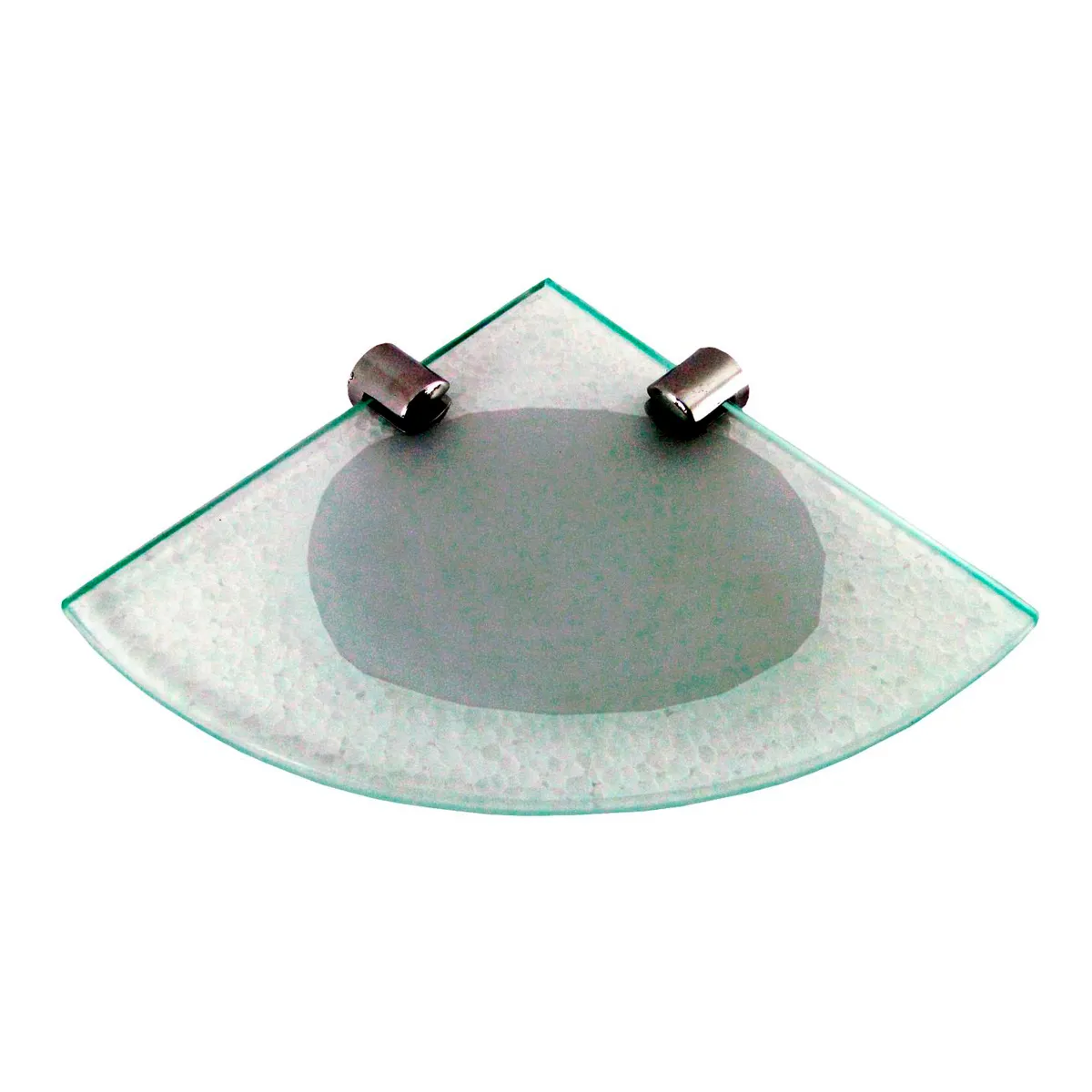 Saboneteira de Vidro de Canto 15cm Incolor, marca Big - Foto Principal