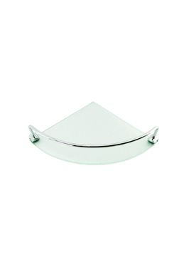 Porta Shampoo de Vidro de Canto 20cm Jateado Incolor