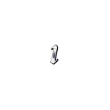 Algarismo Elegance para Apartamento N°1 Polido 4,5x2,3cm Prata