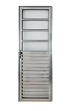 Porta 4 Vidros L25 Abertura Lado Direito 210x80cm Prata