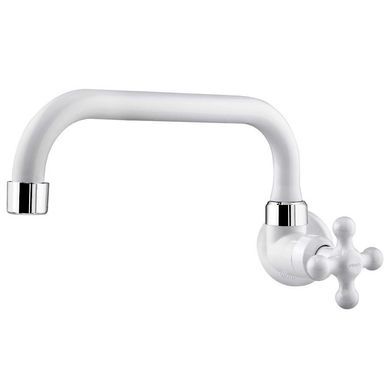 Torneira de Parede para Cozinha Maruj Bica Mvel Alta Horizontal Branco