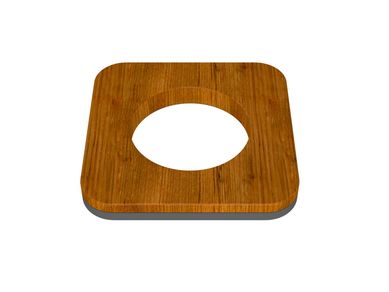 Conjunto Ilhs Plus Quadrado, Cumaru, 19mm