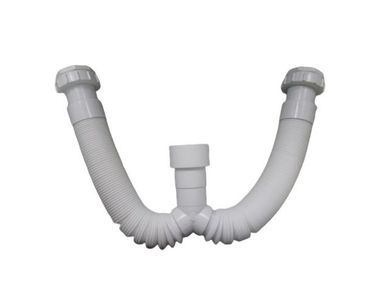 Tubo Extensor Duplo com Anel Plstico 1682, Branco