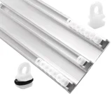 Kit Trilho de embutir Espanha Duplo com rodízio e final 200 cm Branco