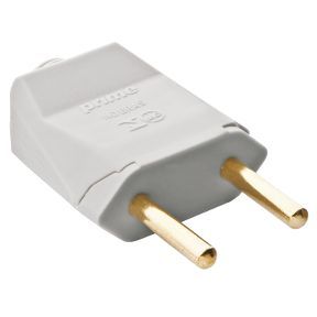 Plugue 2P Cilindricos 10A 250V Tec Cinza