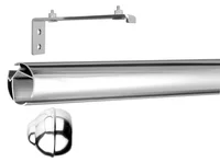 Kit Trilho Redondo com Suporte Alongado 28mm 300 cm Cromado