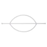 Presilha Para Cortinas Oval Lisa Peq, Branco