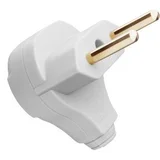 Plugue 2P Cilindricos 10A 250V Tec Branco