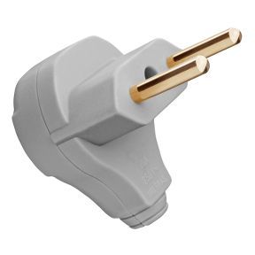 Plugue 2P Cilindricos 10A 250V Tec Azul