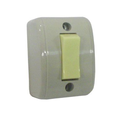 Interruptor Simples de Sobrepor 10A 205V Cinza