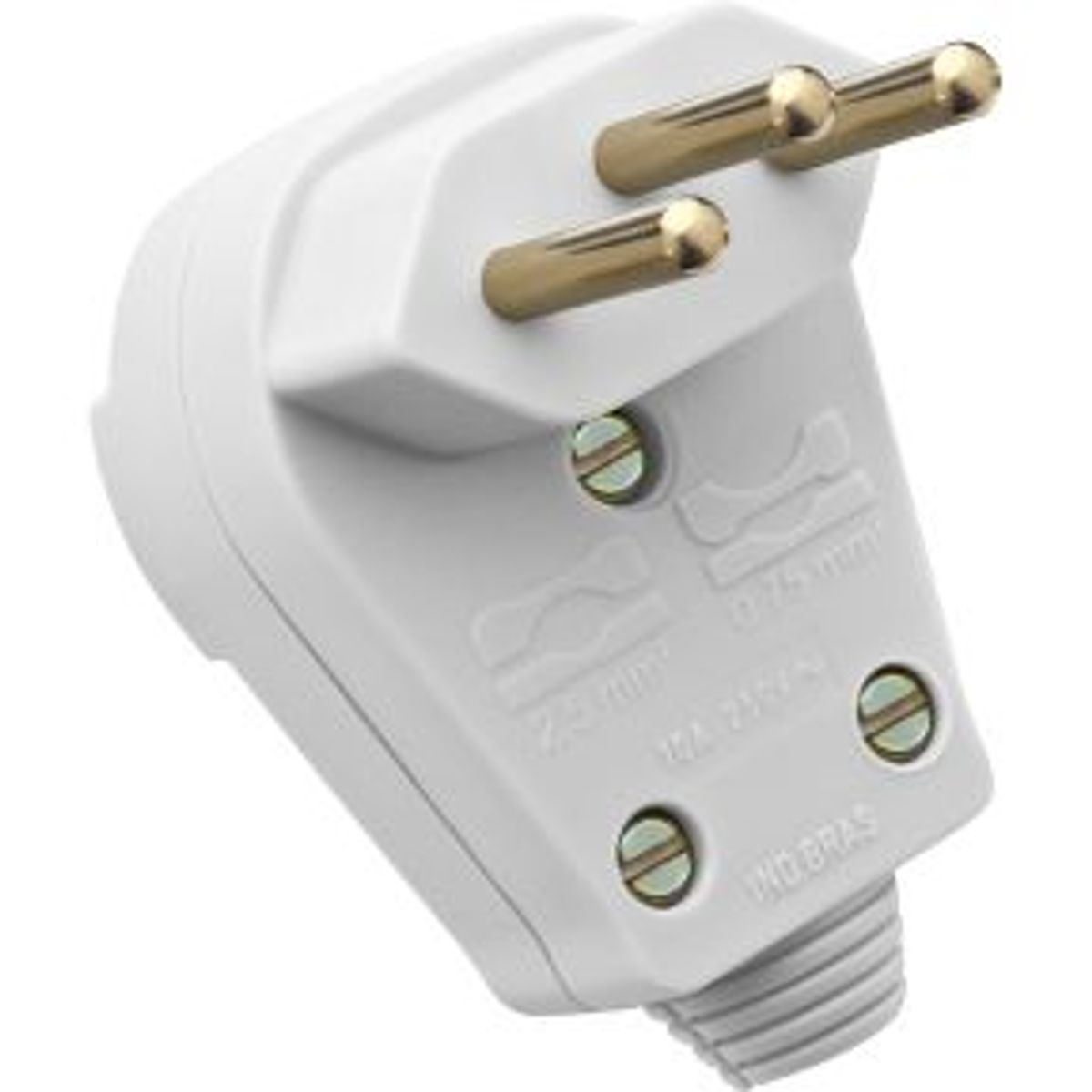 Plugue 2P+T 20A 250V Tec Branco, marca Prime - Foto Principal