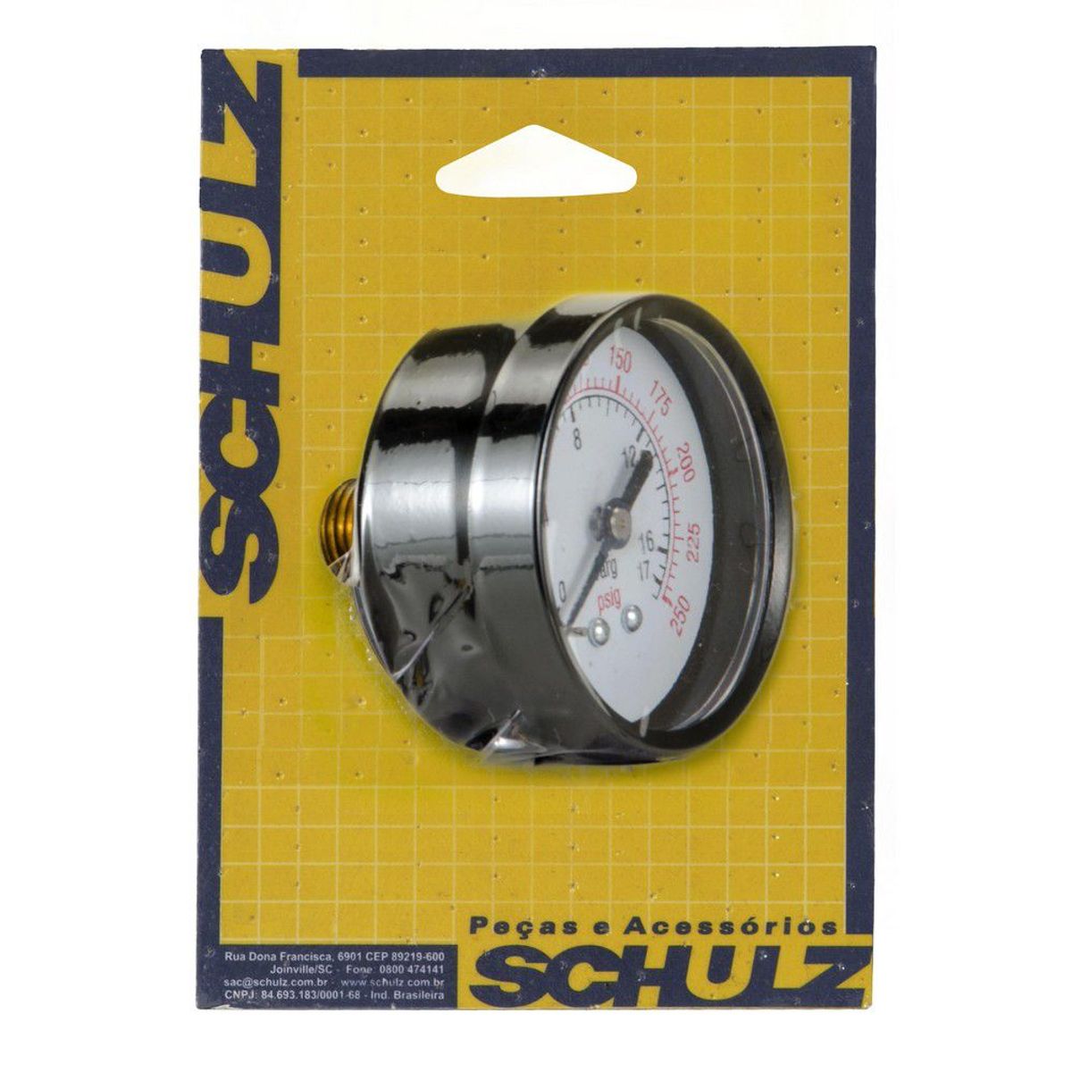 Manometro Horizontal 1/4" NPT, marca Schulz - Foto Principal