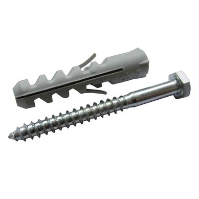 Bucha Nylon com Parafuso Cab Sextavado Ct 2 Peas 12mm-5/16x70