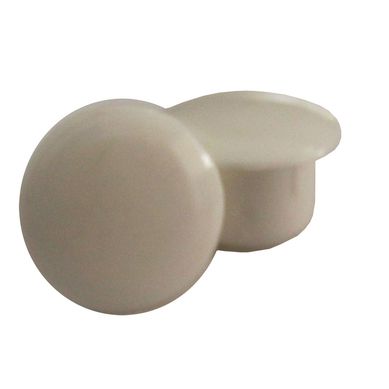 Tapa Furo Ct 10 Peas, Branco, 8mm