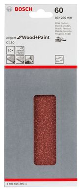 Folha de Lixa C430 Expert 93x230mm G60 Pacote com 10 unidades