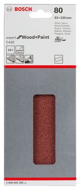 Folha de Lixa C430 Expert 93x230mm G80 Pacote com 10 unidades