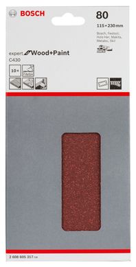 Folha de Lixa C430 Expert 115x230mm G80 Pacote com 10 unidades