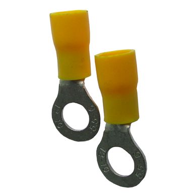 Terminal Anel Amarelo Para Fio/Cabo 4-6Mm2 Com 50 Peas