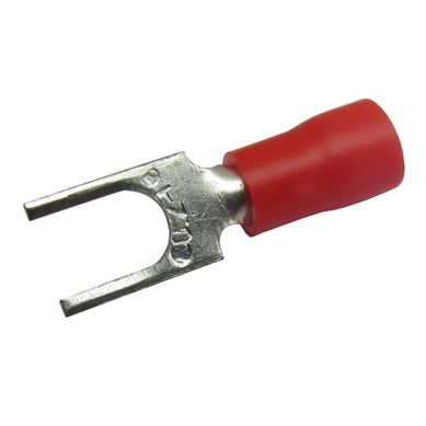 Terminal Forquilha Vermelho Para Fio/Cabo 0,5-1,5Mm2 Com 5 Peas