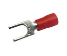 Terminal Forquilha Vermelho Para Fio/Cabo 0,5-1,5Mm2 Com 5 Peças