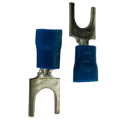 Terminal Forquilha Azul Para Fio/Cabo 1,5-2,5Mm2 Com 5 Peas