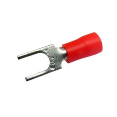 Terminal Forquilha Vermelho Para Fio/Cabo 0,5-1,5Mm2 Com 50 Peças