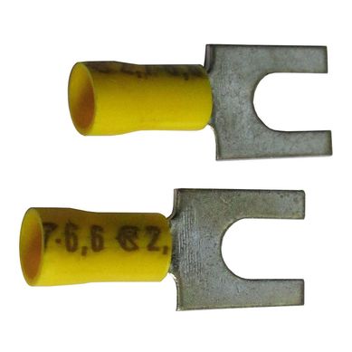Terminal Forquilha Amarelo Para Fio/Cabo 4-6Mm2 Com 50 Peas