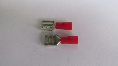 Terminal Macho Vermelho Para Fio/Cabo 1,5-2,5Mm2 Com 5 Peas