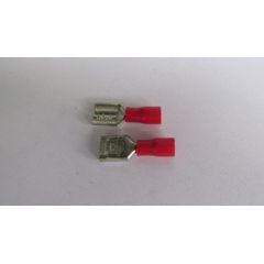 Terminal Macho Vermelho Para Fio/Cabo 1,5-2,5Mm2 Com 5 Peças