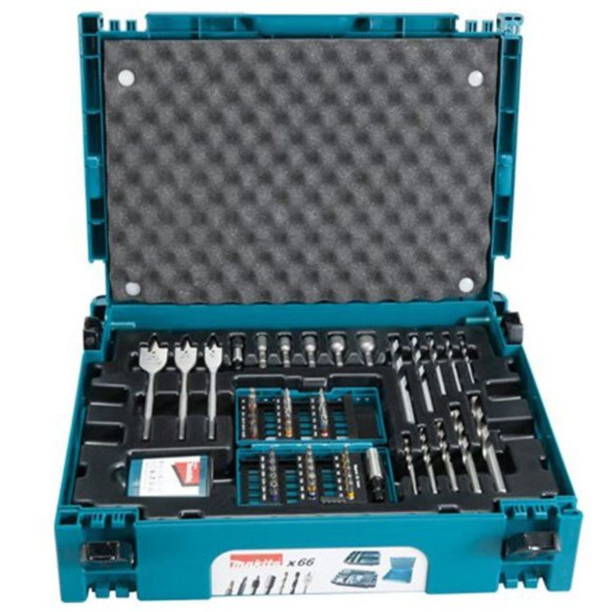 Jogo de Brocas e Bits Makpac 66 Peças, marca Makita - Foto Principal