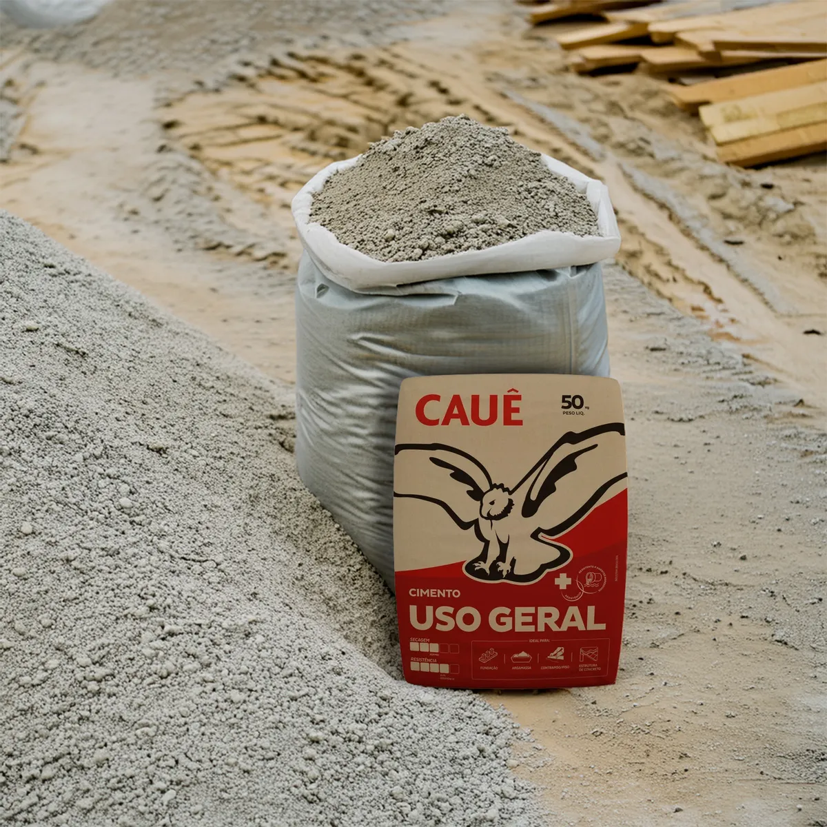 Cimento Cauê CPIIF32 Uso Geral 50kg, marca Cauê - Foto 2