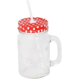 Caneca com Tampa e Canudo 6,7x7x13,2cm 420ml Transparente