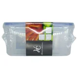 Kit 3 Potes Plásticos Herméticos Retangulares 400ml, 800ml e 1500ml