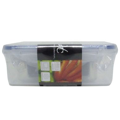 Kit 3 Potes Plsticos Hermticos Retangulares 260ml, 500ml e 1100ml