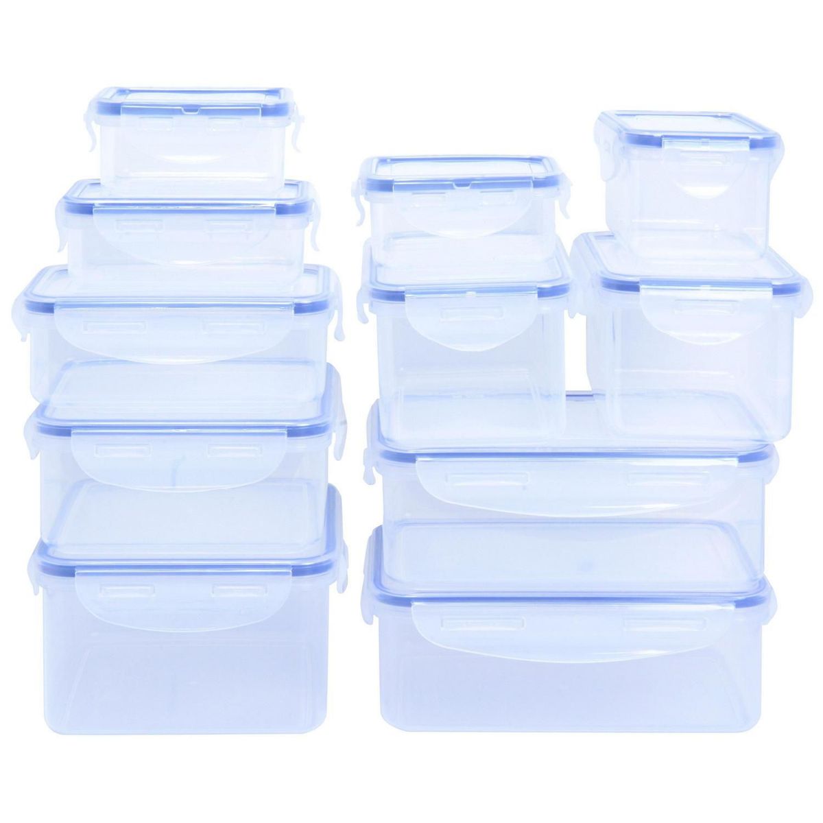Conjunto 11 Potes Clip Transparente 44x33x43 Just Home Collection, marca Just Home Collection - Foto Principal